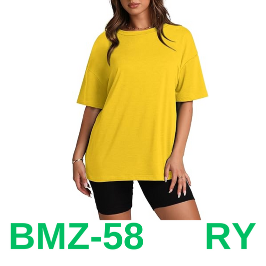 Womens Shirts Trendy Baggy Loose Fitting tops for Women Summer Yellow, XL