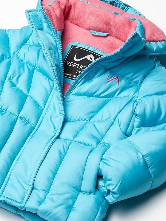Vertical '9 Girls' Bubble Jacket (More Styles Available), Sky/MED Pink, 4