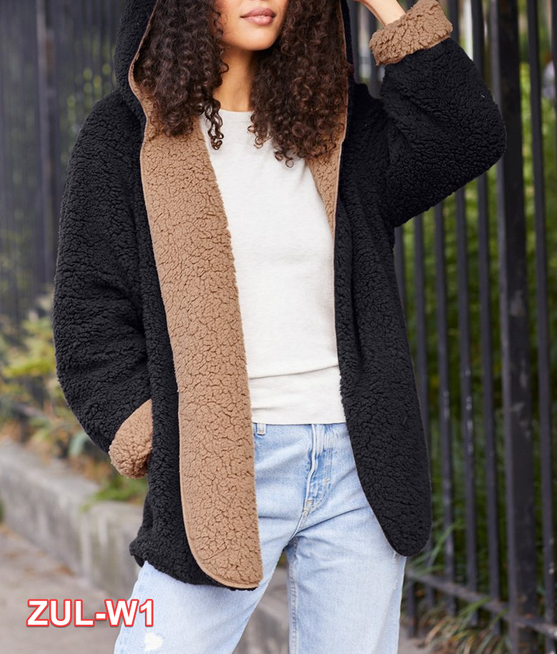 Weatherproof | Black & Saddle Reversible Sherpa Women Jacket Coat 1X