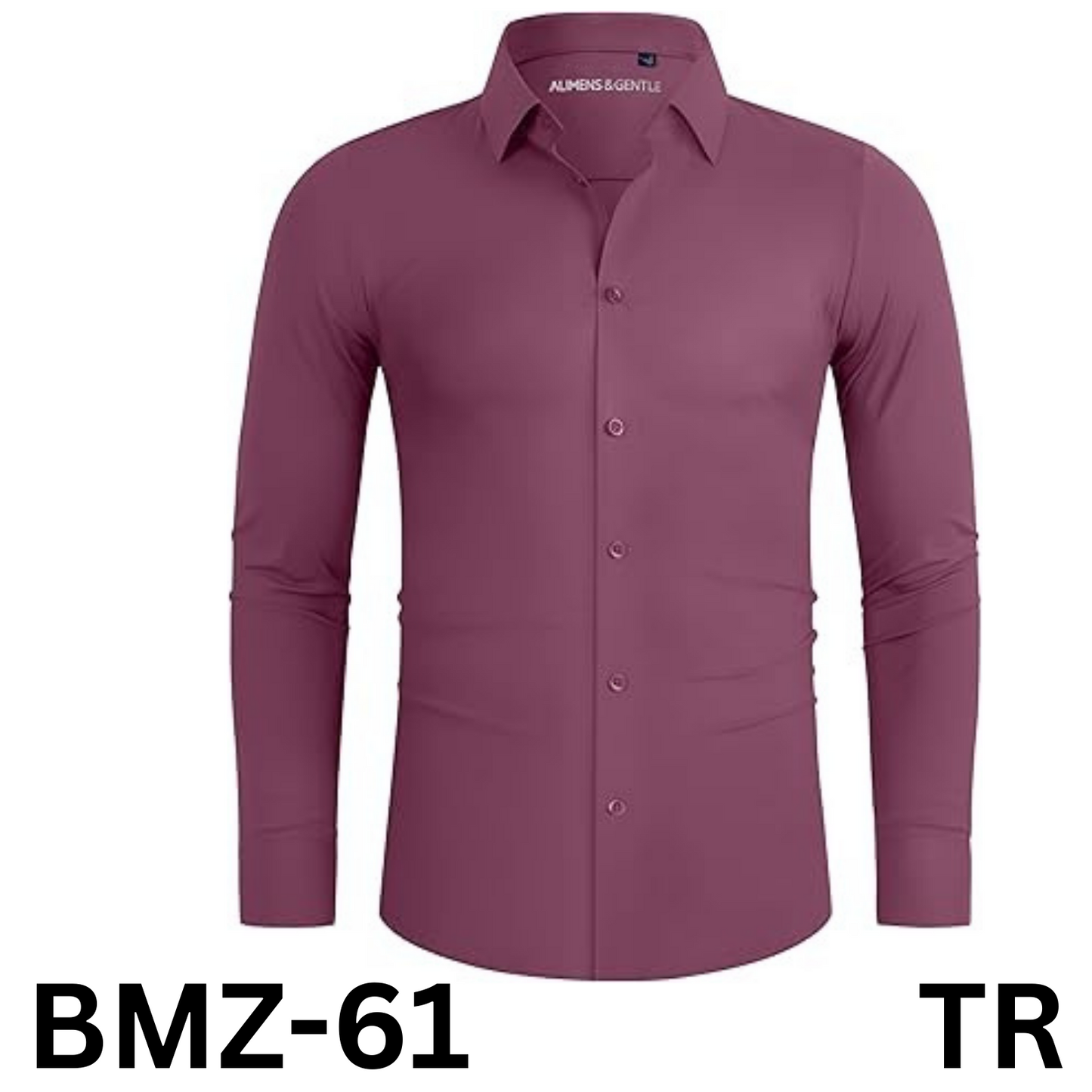 Alimens & Gentle Men's Dress Shirts 16-Way Stretch Slim Fit Long Sleeve Shirt, L