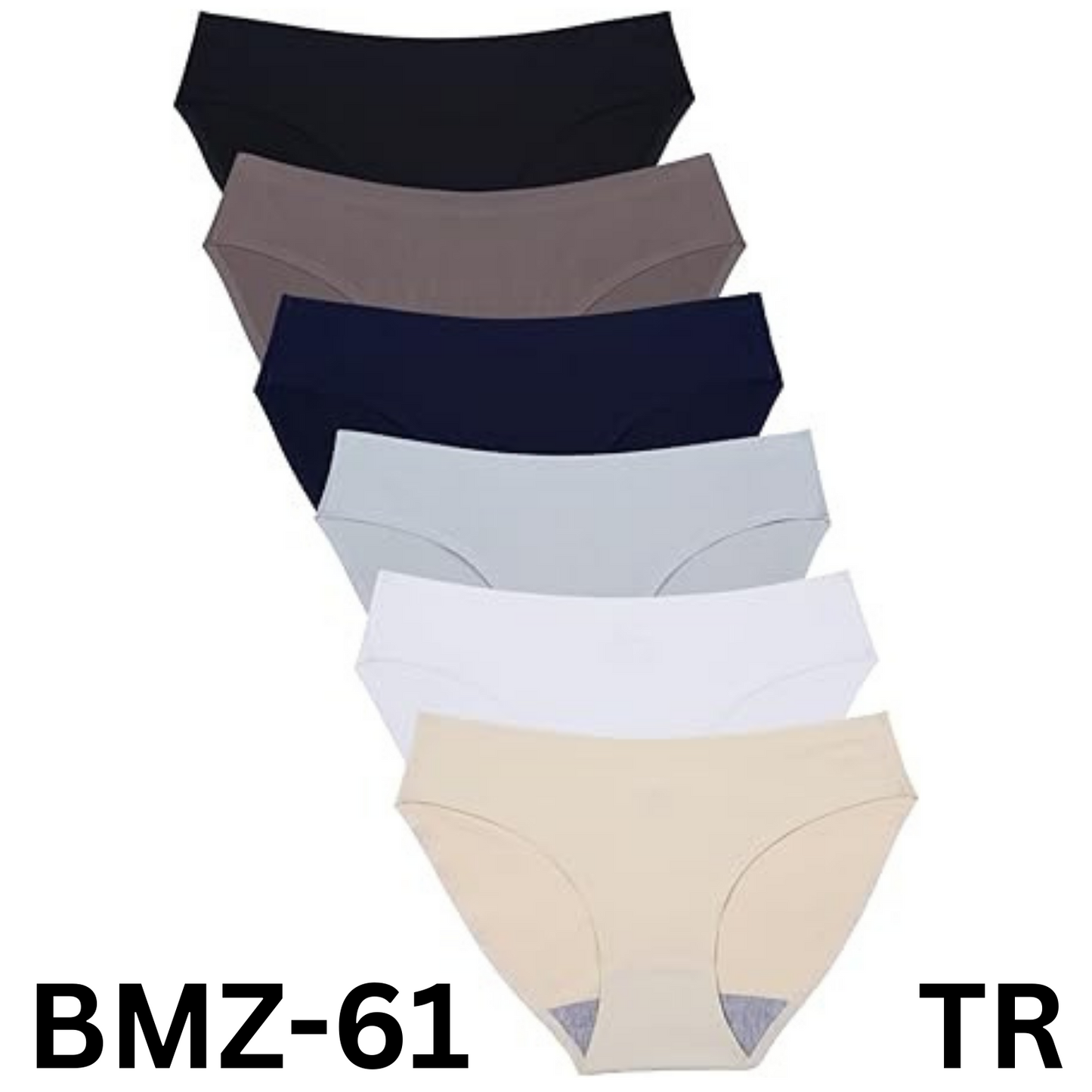 Wealurre Seamless Underwear Invisible Bikini No Show Nylon Spandex Women Panty M
