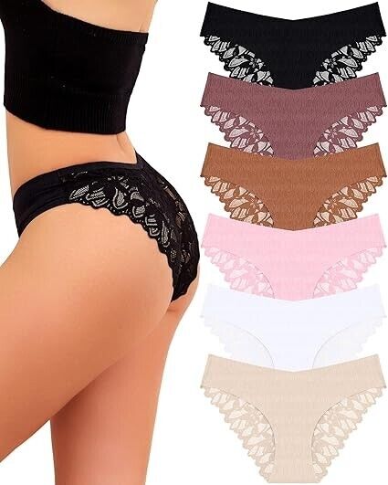 UNDER THE SEA Sexy Underwear for Women Seamless Soft Lace Hipster Panties, M