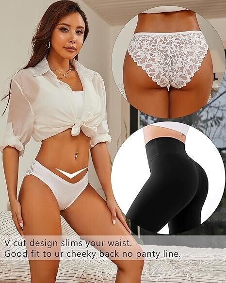 UNDER THE SEA Sexy Underwear for Women Seamless Soft Lace Hipster Panties, M