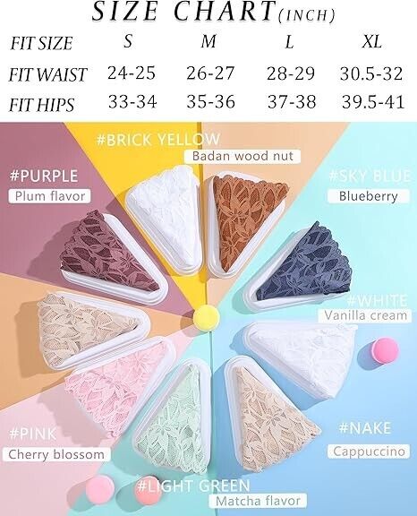 UNDER THE SEA Sexy Underwear for Women Seamless Soft Lace Hipster Panties, M