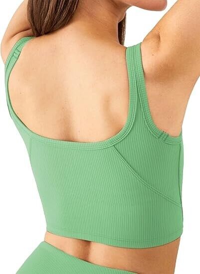 Chilylori Womens Sports Bras Workout Tops for Women Tank Tops for Women, Green S