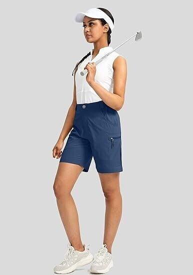 Viodia Womens 7" Hiking Cargo Shorts with Pockets Quick Dry Lightweight Shorts M