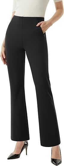 AFITNE Women's Yoga Dress Pants High Waisted Stretchy Straight Leg Pants, 28" M