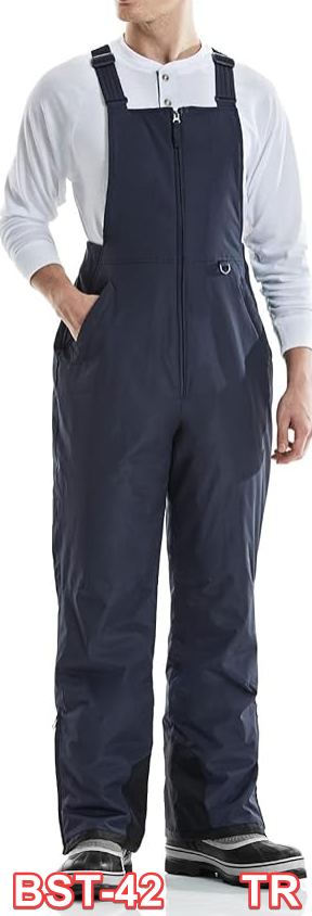 TSLA Men's Winter Snow Bibs, Waterproof Insulated Snowboard Overalls, XXL Blue