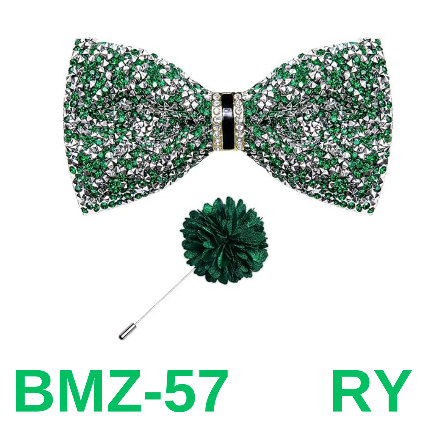 DiBanGu Rhinestone Bow Ties for Men Adjustable Sequin Diamond Pre-tied
