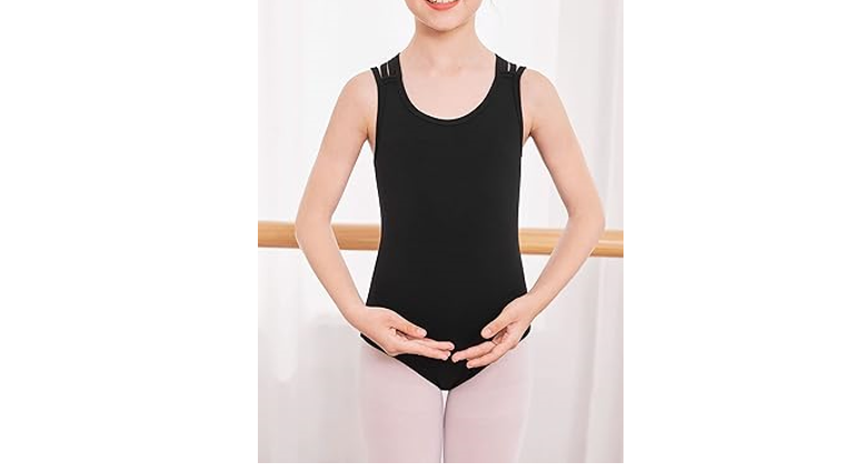 Arshiner Girls Ballet Leotards Dance Gymnastic Outfits Crisscross Straps, 9-10