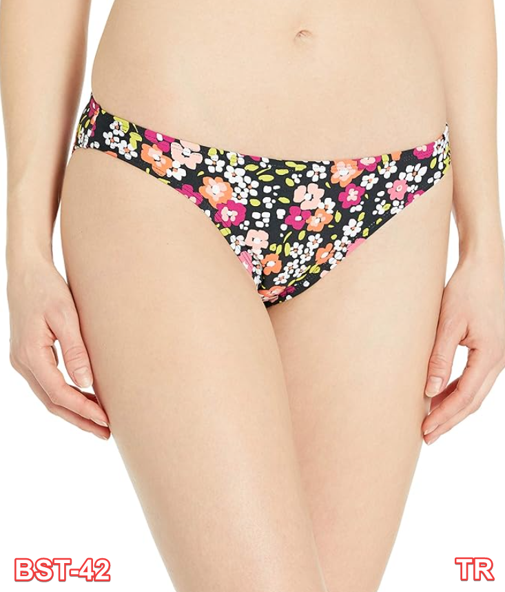 Cole of California Women's Standard Low Rise Bikini Swim Bottom Lava Sunflower L