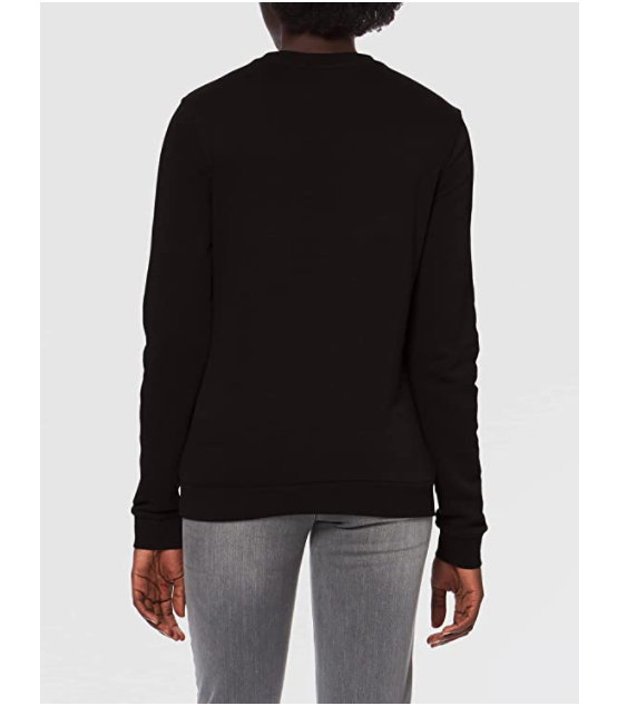 CARE OF by PUMA Women's Long Sleeve Crew Neck Fleece Sweatshirt, Black, US(0-2)
