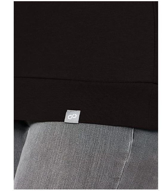 CARE OF by PUMA Women's Long Sleeve Crew Neck Fleece Sweatshirt, Black, US(0-2)