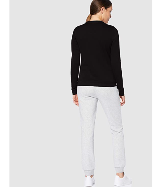 CARE OF by PUMA Women's Long Sleeve Crew Neck Fleece Sweatshirt, Black, US(0-2)
