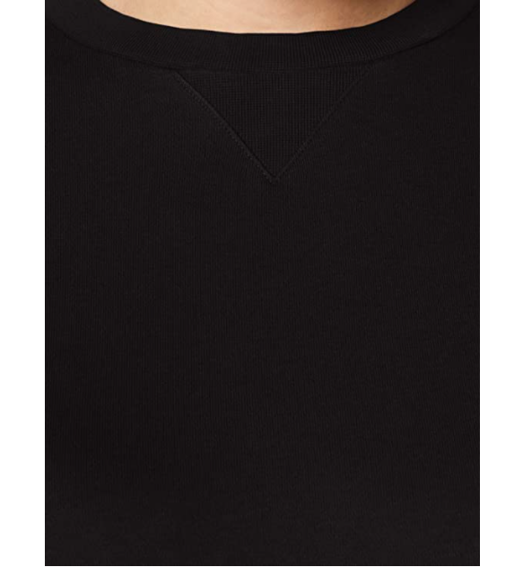 CARE OF by PUMA Women's Long Sleeve Crew Neck Fleece Sweatshirt, Black, US(0-2)