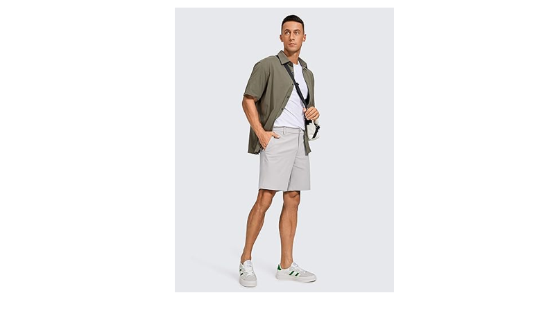 CRZ YOGA Men's All Day Comfy Golf Shorts - 7" Stretch Lightweight Casual Work,28