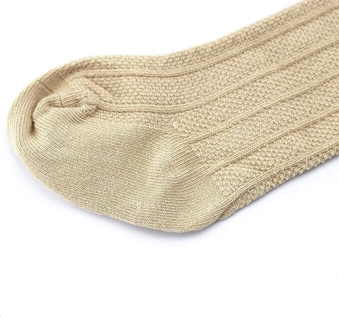 Bestjybt Baby Girls Boys Knee High Cotton Newborn Infants Toddlers Socks, 3-12M