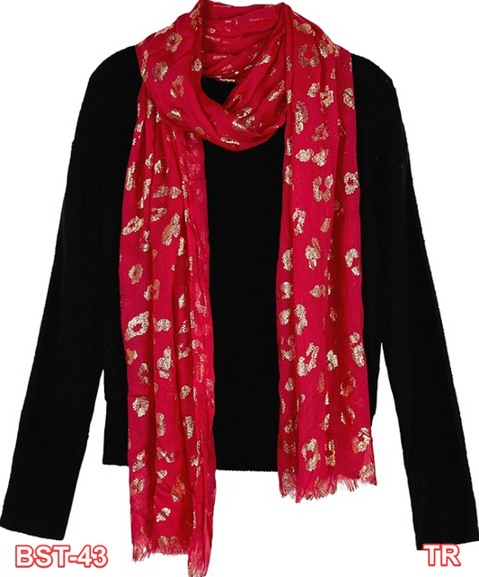 Amy Byer Girls' Long Sleeve Crew Neck Top with Scarf, Black, S