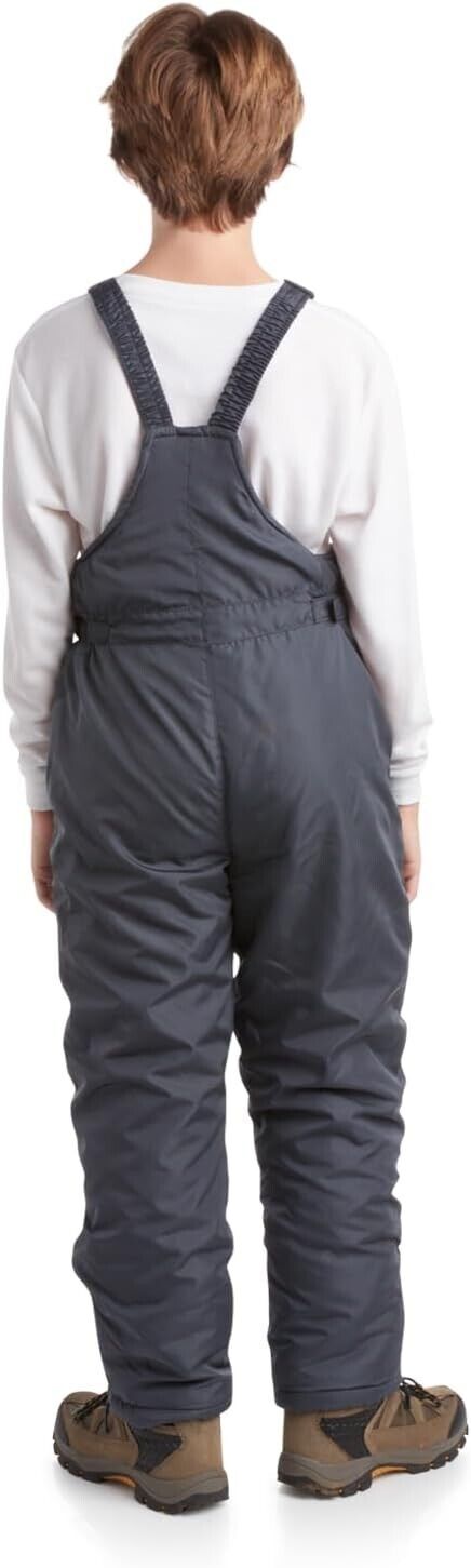 CHEROKEE Kids Snow Bib Boys and Girls Insulated Ski Pants Overalls (4-18), Gray