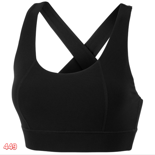 Activ8 Women's Crossback Performance Sports Bra Black Medium & Large +XL