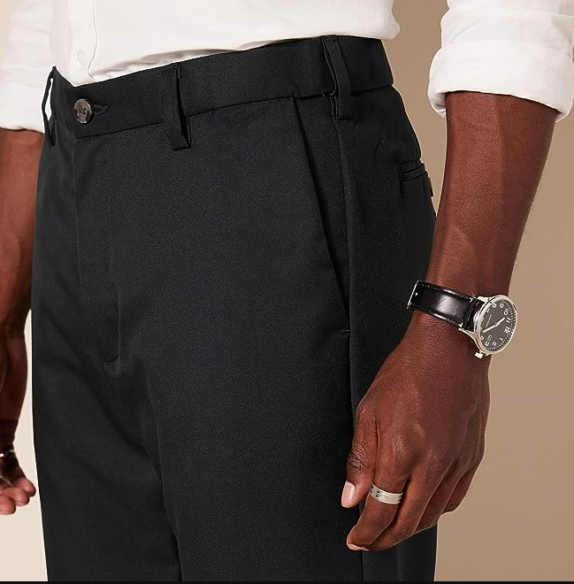 Amazon Essentials Men's Classic-Fit Expandable-Waist Flat-Front Dress Pant 32X30