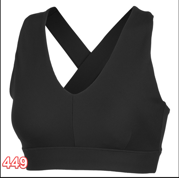 Activ8 Women's Rib Sports Bra Black Medium