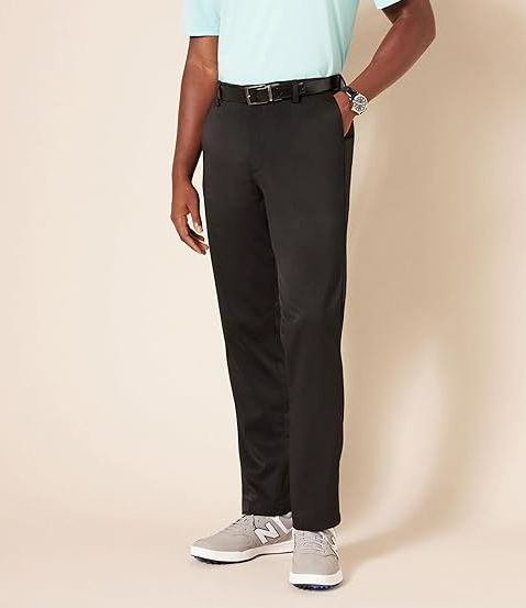 Amazon Essentials Men's Slim-Fit Stretch Golf Pant Black 32WX30L