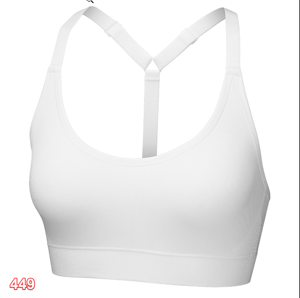 Activ8 Women's Seamless Triangle-Back Sports Bra White M+ XL