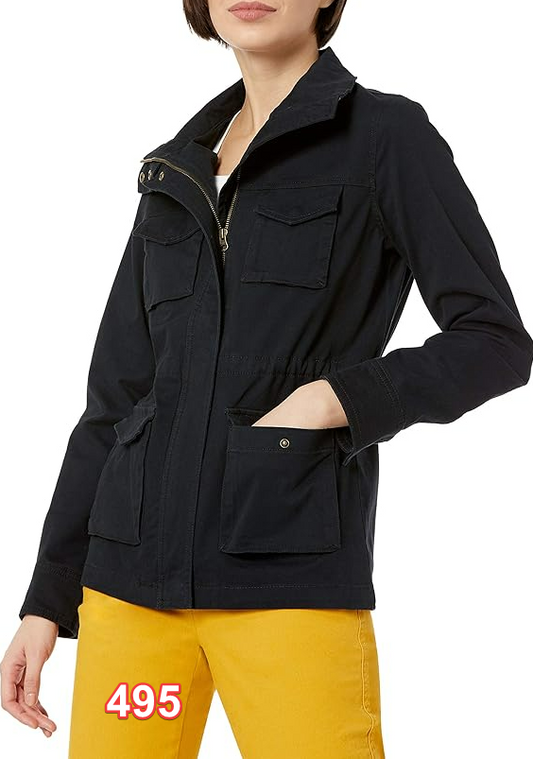 Amazon Essentials Women's Utility Jacket Black Small