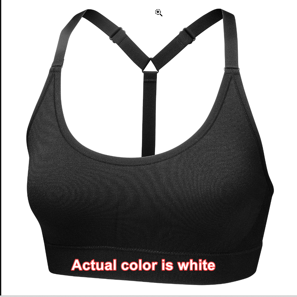 Activ8 Women's Seamless Triangle-Back Sports Bra White M+ XL