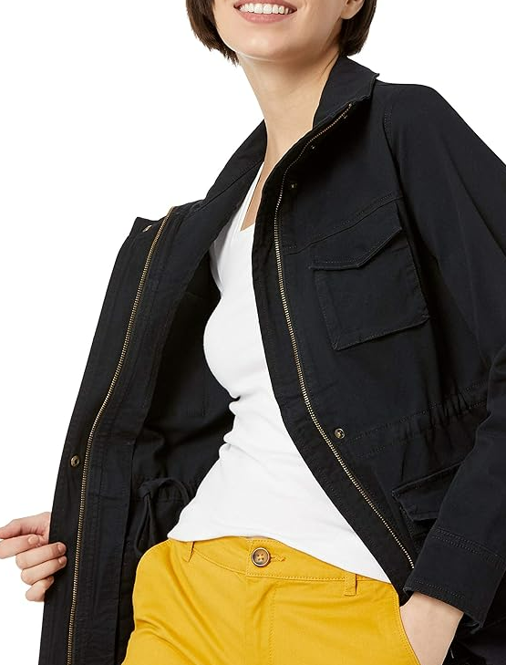 Amazon Essentials Women's Utility Jacket Black Small