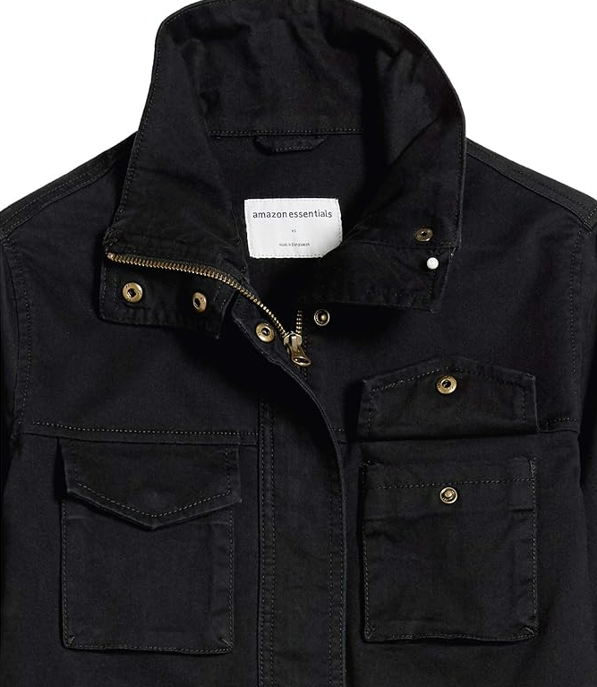 Amazon Essentials Women's Utility Jacket Black Small