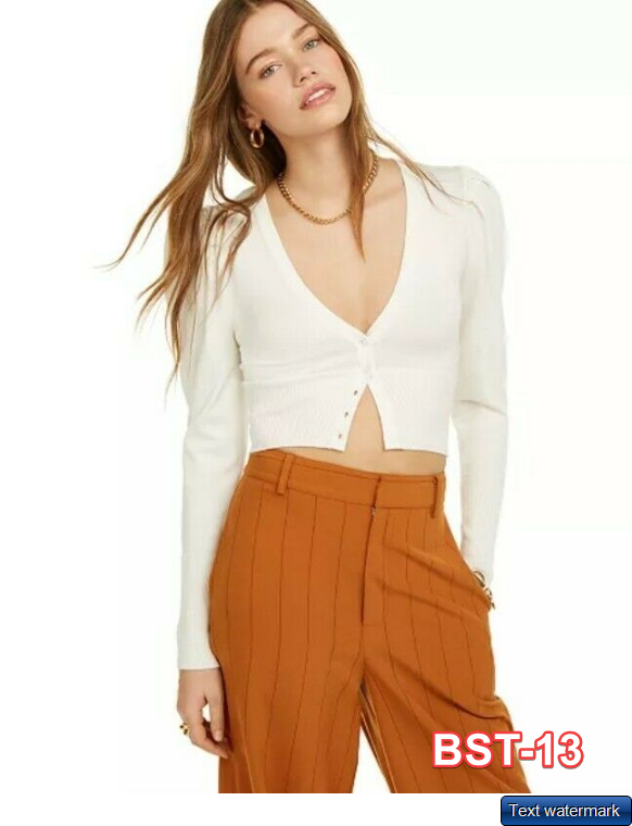 DANIELLE BERNSTEIN CROPPED CARDIGAN SWEATER WOMEN'S PLUS SIZE 2X Cloud