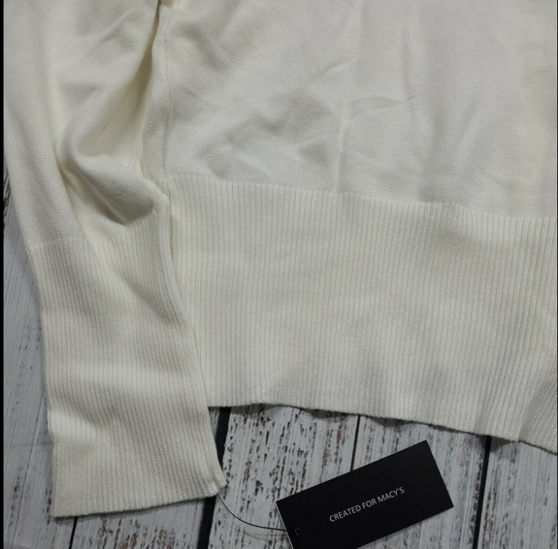 DANIELLE BERNSTEIN CROPPED CARDIGAN SWEATER WOMEN'S PLUS SIZE 2X Cloud
