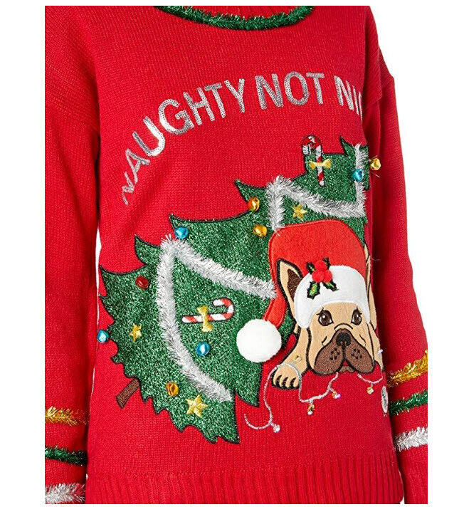 Blizzard Bay Women's Kris Kringle Tunic Hockey Jersey Ugly Christmas Sweater Sm
