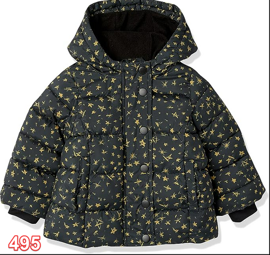 Amazon Essentials Babies, Toddlers, and Girls' Heavyweight Hooded Puffer Jacket