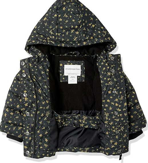 Amazon Essentials Babies, Toddlers, and Girls' Heavyweight Hooded Puffer Jacket
