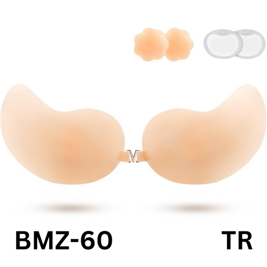 APOWUS Sticky Ultra Thin Invisible Strapless Backless Silicone Bra, Small Cup A