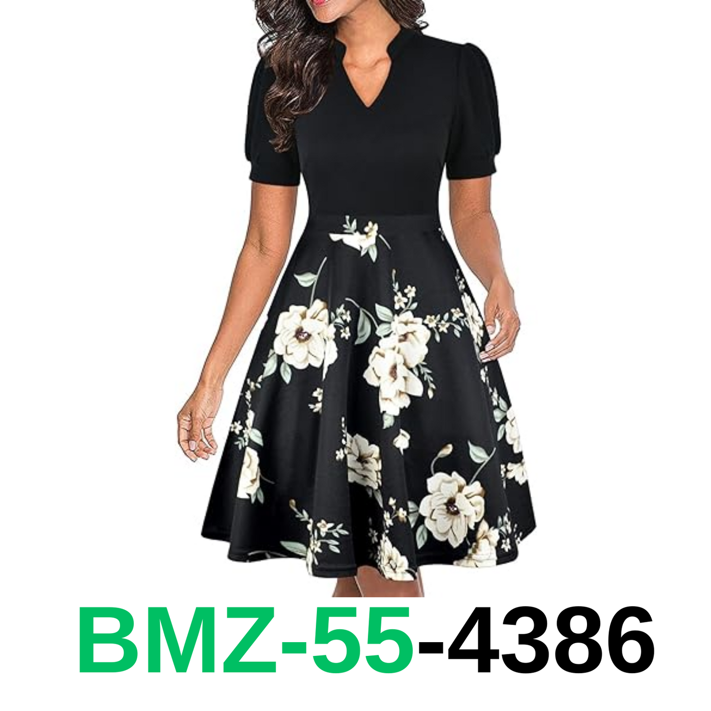 Dresses That Hide Belly Fat Womens Casual Summer Black Floral Short, M