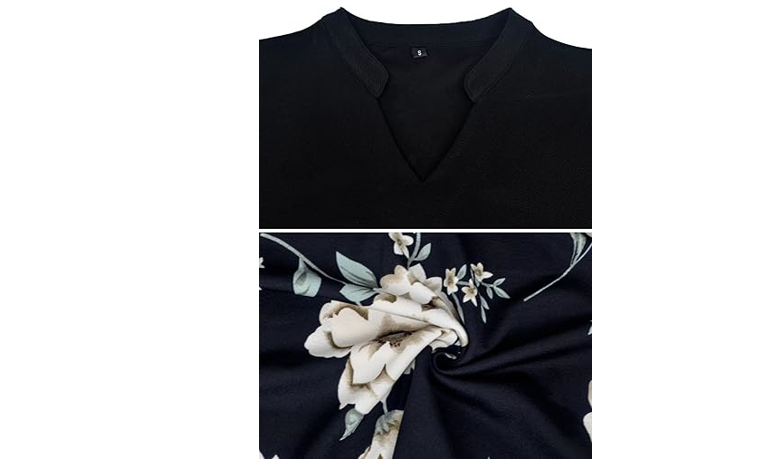 Dresses That Hide Belly Fat Womens Casual Summer Black Floral Short, M