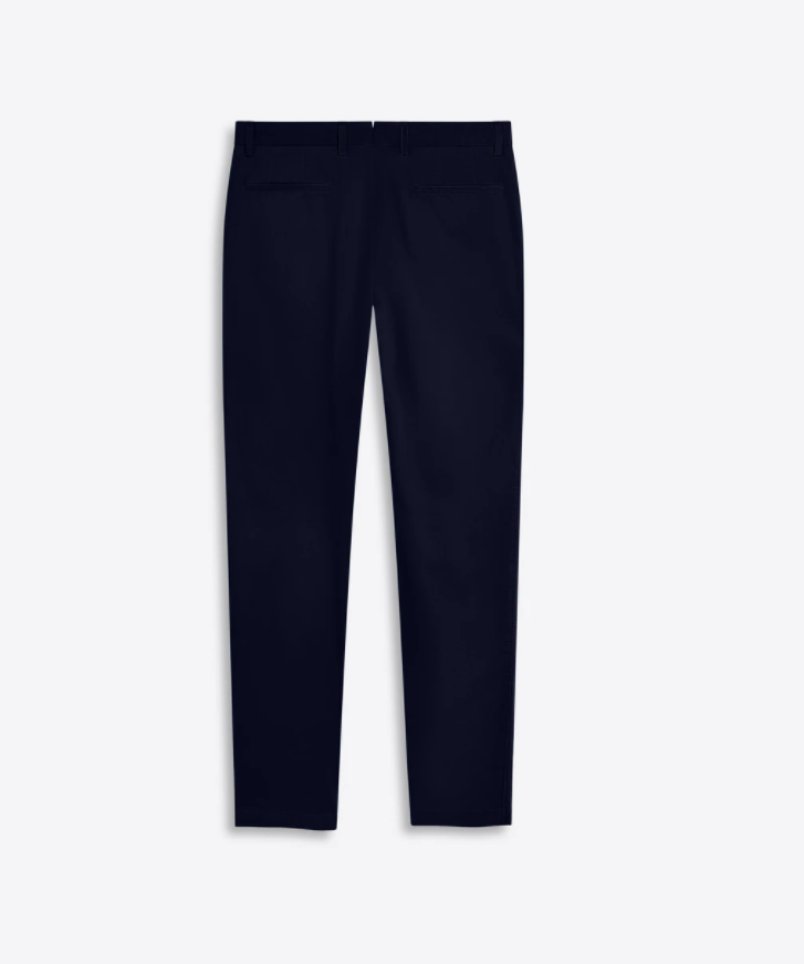Bugatchi Solid Cotton Flat front pants New Navy Size 33x32 $149