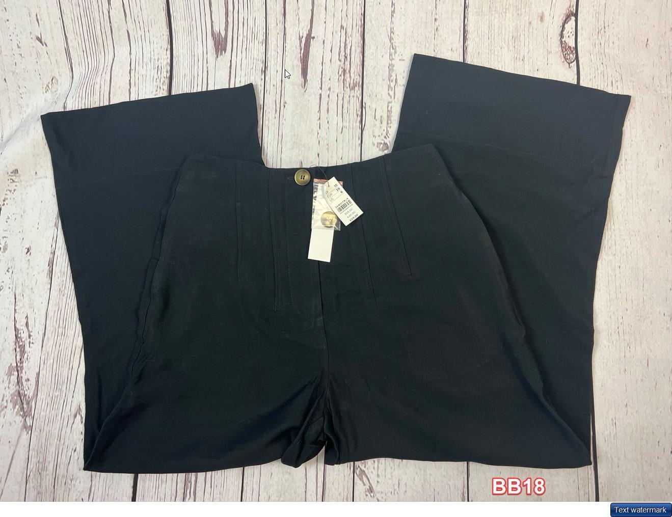 TOPSHOP WIDE LEG Black TROUSERS Size 6 MSRP $55