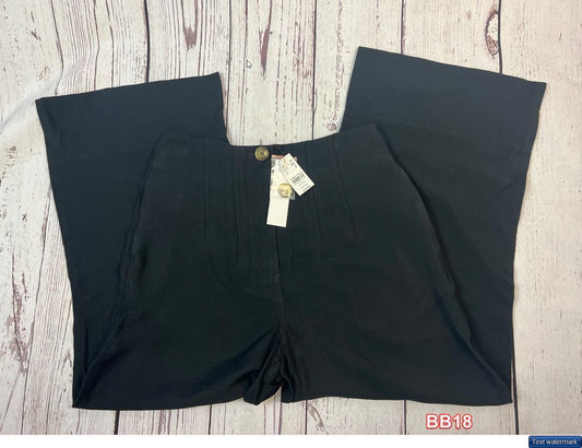 TOPSHOP WIDE LEG Black TROUSERS Size 6 MSRP $55