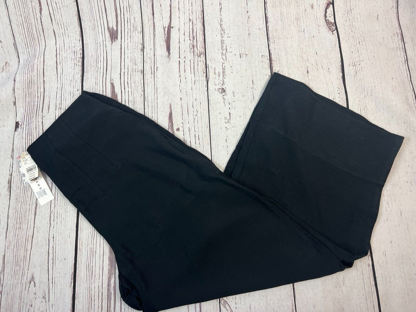 TOPSHOP WIDE LEG Black TROUSERS Size 6 MSRP $55