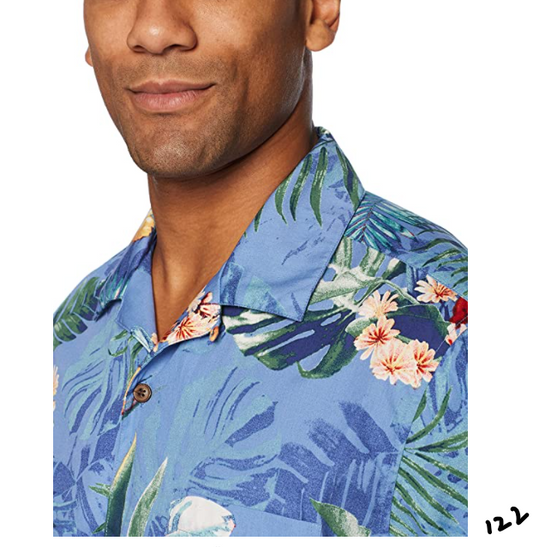 Amazon Brand - 28 Palms Men's Standard-Fit 100% Cotton Hawaiian Shirt Small