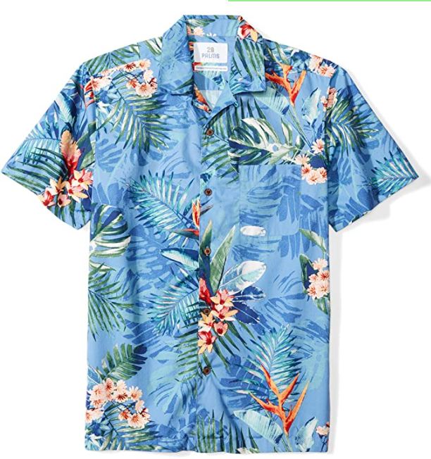 Amazon Brand - 28 Palms Men's Standard-Fit 100% Cotton Hawaiian Shirt Small