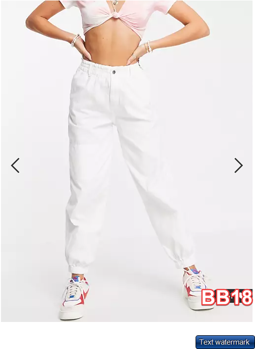 Topshop utility cuffed pant in white Size 12