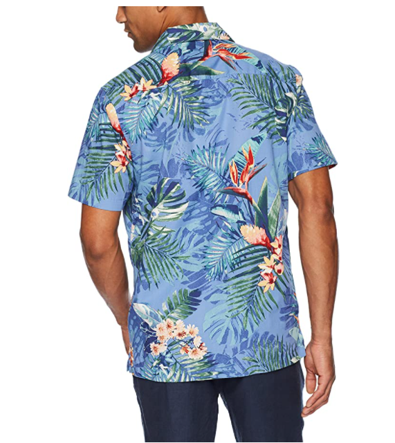 Amazon Brand - 28 Palms Men's Standard-Fit 100% Cotton Hawaiian Shirt Small