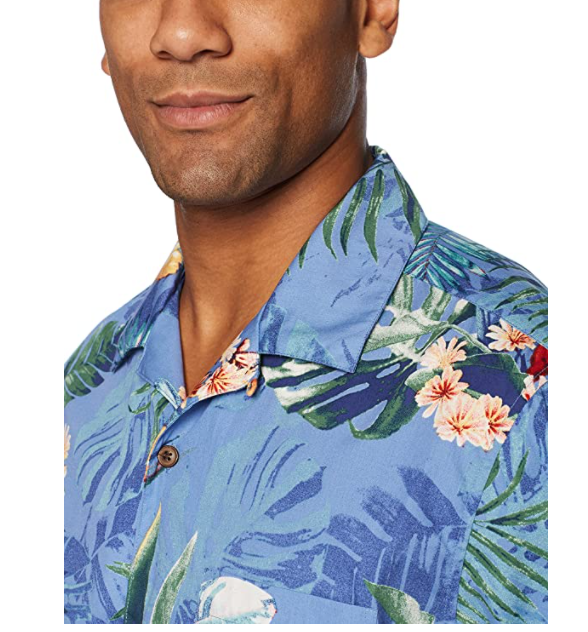 Amazon Brand - 28 Palms Men's Standard-Fit 100% Cotton Hawaiian Shirt Small