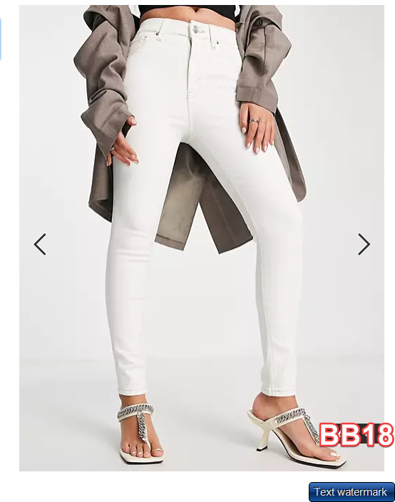 Topshop Jamie jean in off white Off White W25L30 MSRP $74